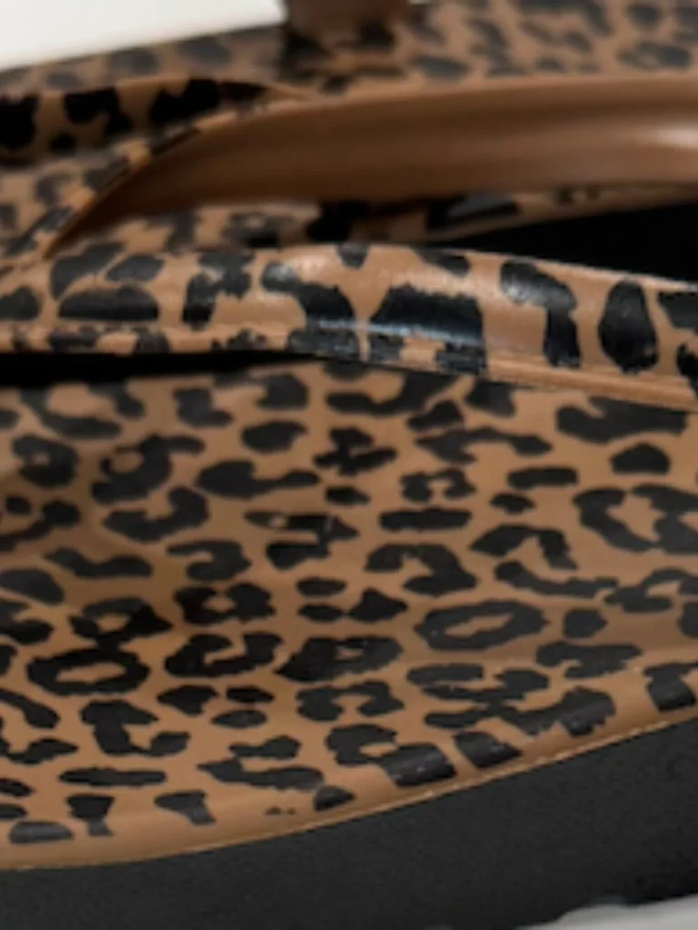Leopard Wedge Flip Flops